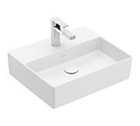 Villeroy & Boch Memento 2.0 lavabo 4A2251RW 50 x 42 cm, Stone White C-plus, avec trou pour robinetterie, sans trop-plein