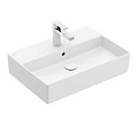 Villeroy & Boch Memento 2.0 - Lavabo 600x420mm avec 1 trou de robinetterie avec trop-plein stone white avec CeramicPlus