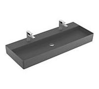 Villeroy & Boch Memento 2.0 lavabo 4A22CGI4 120 x 47 cm, Graphite C-plus, avec trou pour robinetterie, sans trop-plein