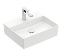 Villeroy & Boch Memento 2.0 Lavabo à poser 50x42x14cm avec trou pour robinet sans trop-plein Ceramic+ Blanc 4a0751r1