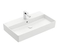 Villeroy & Boch Memento 2.0 lavabo - dessous meulé 80x47cm - avec trop-plein 1 trou de robinet CeramicPlus 4a228grw