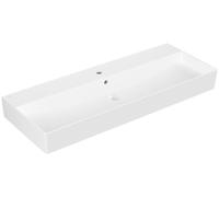 Villeroy & Boch Memento 2.0 lavabo mural, 1 trou pour robinet, avec trop-plein, non poncé, 1200x470mm, 4A22C5RW, Couleur: Blanc pierre CéramiquePlus