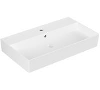 Villeroy & Boch Memento 2.0 lavabo mural, 1 trou pour robinet, avec trop-plein, non poncé, 800x470mm, 4A2280RW, Couleur: Blanc pierre CéramiquePlus