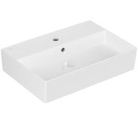 Villeroy & Boch Memento 2.0 lavabo mural, 1 trou pour robinet, avec trop-plein, poncé, 600x420mm, 4A226GR1, Couleur: Céramique blanche Plus