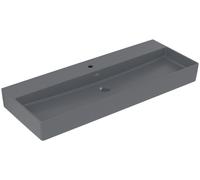 Villeroy & Boch Memento 2.0 lavabo mural, 1 trou pour robinet, sans trop-plein, non rectifié, 1200x470mm, 4A22C2I4, Couleur: Graphite, Ceramic Plus