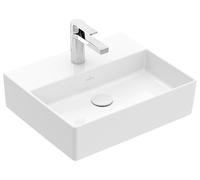 Villeroy & Boch Memento 2.0 lavabo mural, 1 trou pour robinet, sans trop-plein, poli, 500x420mm, 4A225L01, Couleur: blanc-alpin