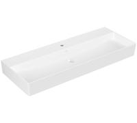 Villeroy & Boch Memento 2.0 lavabo mural, 1 trou pour robinet, sans trop-plein, rectifié, 1200x470mm, 4A22CHR1, Couleur: Céramique blanche Plus