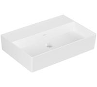 Villeroy & Boch Memento 2.0 lavabo mural, sans trou pour robinet, sans trop-plein, non poncé, 600x420mm, 4A2263RW, Couleur: Blanc pierre CéramiquePlus