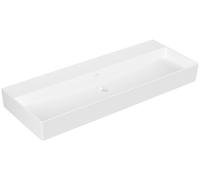 Villeroy & Boch Memento 2.0 lavabo mural, sans trou pour robinet, sans trop-plein, poncé, 1200x470mm, 4A22CFR1, Couleur: Céramique blanche Plus
