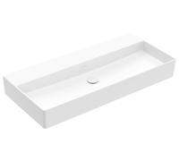 Villeroy & Boch Memento 2.0, lavabo suspendu, 1000 x 470 mm, sans trou pour robinet, sans trop-plein, non poli, 4A22A301, Couleur: blanc-alpin