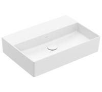Villeroy & Boch Memento 2.0, lavabo suspendu, 600 x 420 mm, sans trou pour robinet, sans trop-plein, poli, 4A226FRW, Couleur: Blanc pierre, Céramique Plus