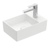 Villeroy & Boch memento 2.0 Lave-main WC face inférieure meulée 40x11.1x9.1cm 1 trou de robinet Blanc Alpin 43234g01