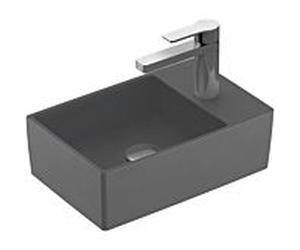 Villeroy & Boch Memento 2.0 Lave-mains 432340I4 40 x 26 cm, Graphite C-plus, avec trou pour robinetterie, sans trop-plein