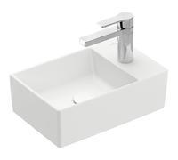 Villeroy & Boch Memento 2.0 lave-mains dessous rectifié 40x26cm - sans trop-plein 1 trou de robinet ceramic+ stone white 43234grw