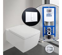 Villeroy & Boch Memento 2.0 Pack complet cuvette suspendue et bâti-support neeos,, 4633R0R1+16791WH#SET,