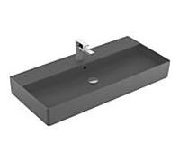 Villeroy & Boch Memento 2.0 vasque 4A221GI4 100 x 47 cm, Graphite C-plus, avec trou pour robinetterie, avec trop-plein