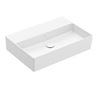Villeroy & Boch Lavabo mural Memento 2.0 60×42 cm sans trou, sans trop-plein, Blanc pierre C+