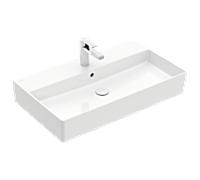 Villeroy & Boch Memento 2.0 vasque 4A228001 80 x 47 cm, blanc alpine, avec trou pour robinetterie, avec trop-plein
