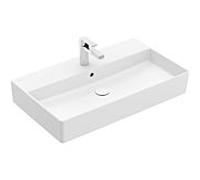 Villeroy & Boch Memento 2.0 vasque 4A2280RW 80 x 47 cm, Stone White C-plus, avec trou pour robinetterie, avec trop-plein