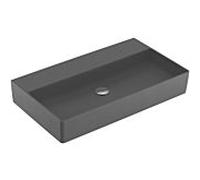 Villeroy & Boch Memento 2.0 vasque 4A228FI4 80 x 47 cm, Graphite C-plus, sans trou pour robinetterie, sans trop-plein