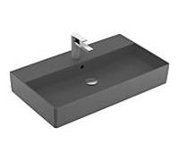 Villeroy & Boch Memento 2.0 vasque 4A228GI4 80 x 47 cm, Graphite C-plus, avec trou pour robinetterie, avec trop-plein
