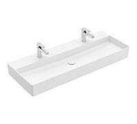 Villeroy & Boch Memento 2.0 vasque 4A22C1RW 120 x 47 cm, Stone White C-plus, avec trou pour robinetterie, sans trop-plein