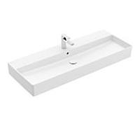 Villeroy & Boch Memento 2.0 vasque 4A22CLRW 120 x 47 cm, Stone White C-plus, avec trou pour robinetterie, avec trop-plein