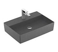Villeroy & Boch Memento 2.0 vasque à poser 4A0761I4 60 x 42 cm, Graphite C-plus, avec trou pour robinetterie, sans trop-plein