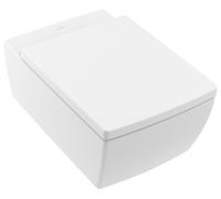 Villeroy & Boch Memento 2.0 WC suspendu à à fond creux, rectangulaire, suspendu, DirectFlush, sortie horizontale, 375x560x345mm, 4633R0RW, Couleur: Blanc pierre CéramiquePlus