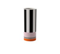 Villeroy & Boch - Memphis Home Vase Petit Multicolore, Vase à Fleurs décoratif Noir/Blanc avec Touches d’Orange et de Rose, décoration, Design Iconique, déco pour la Maison, Porcelaine Premium