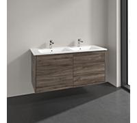 Villeroy & Boch Meuble sous-vasque Finero S00505RKR1 avec double vasque, Stone Oak , 4 tiroirs