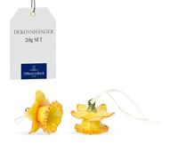 Villeroy & Boch – Mini-clochettes Mini Flower Bells, porcelaine 4 cm, set de 2 pièces jaune