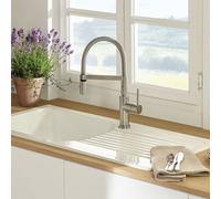 Villeroy & Boch Mitigeur cuisine rabattable Steel Expert Compact Window, acier inoxydable massif