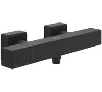 Villeroy & Boch Mitigeur de douche universel avec protection anti-brûlure et verrouillage de sécurité à 38° - Mitigeur de douche en saillie - Carré - Noir mat