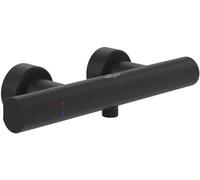 Villeroy & Boch Mitigeur de douche universel avec protection anti-brûlure et verrouillage de sécurité à 38° - Mitigeur de douche en saillie - Rond - Noir mat