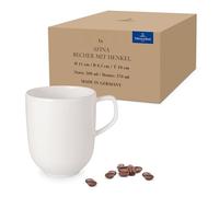 Villeroy & Boch - Mug avec anse Afina en porcelaine premium, Fabriquée en Allemagne, compatible lave-vaisselle et micro-ondes, empilable, blanche