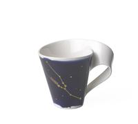 Villeroy & Boch - Mug NewWave Stars avec anse, tasse élégante à motif Taureau, porcelaine premium, adapté au lave-vaisselle, blanc/bleu, 300 ml