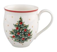 Villeroy & Boch - Toy's Delight Mug avec Anse Rouge et Blanc, Garanti Lave-Vaisselle, Compatible Micro-Ondes, Tasse a Cafe, Mug Noel Rouge Et Vert, Gobelet De Noel, Café, Porcelaine Haut De Gamme