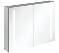 Villeroy & Boch My View 14+ armoire de toilette - avec 2 portes avec éclairage LED vertical 100x75x17.3cm - incl. boîte à médicaments verrouillable A4331000