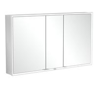 Villeroy und Boch My View Now Armoire de toilette à encastrer A4561300 130 x 75 x 16,8 cm, éclairage LED, 3 portes, avec interrupteur à capteur