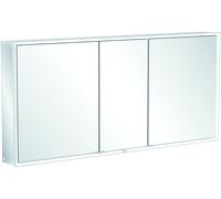 Villeroy & Boch My View Now armoire de toilette apparente, 3 portes, avec éclairage, avec interrupteur marche/arrêt, compatible Smart Home, 1600x750x168mm, A4571600