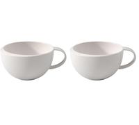 Villeroy & Boch - NewMoon Tasse à café élégante en porcelaine de qualité supérieure Passe au lave-vaisselle Blanc 190 ml (Lot de 2)