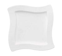 Villeroy & Boch - NewWave Lot de 4 assiettes à petit-déjeuner en porcelaine Blanc