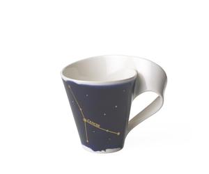 Villeroy & Boch - NewWave Stars Mug avec anse, tasse élégante à motif Cancer, porcelaine premium, adapté au lave-vaisselle, blanc/bleu, 300 ml