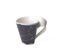 Villeroy & Boch - NewWave Stars Mug avec anse, tasse élégante à motif Lion, porcelaine premium, adapté au lave-vaisselle, Blanc/Bleu, 300 ml