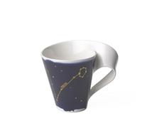 Villeroy & Boch - NewWave Stars Mug avec anse, tasse élégante à motif Poissons, porcelaine premium, adapté au lave-vaisselle, blanc/bleu, 300 ml