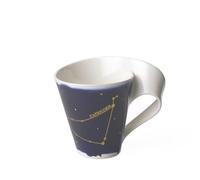 Villeroy & Boch - NewWave Stars Mug avec anse, tasse élégante motif Capricorne, porcelaine premium, adapté au lave-vaisselle, blanc/bleu, 300 ml