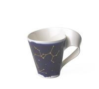 Villeroy & Boch - NewWave Stars Mug avec anse, tasse élégante motif Sagittaire, porcelaine premium, adapté au lave-vaisselle, blanc/bleu, 300 ml