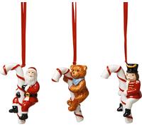 Villeroy & Boch - Nostalgic Ornaments, Ornements en Forme de Sucre d’orge, Ensemble de 3 pièces, 13 x 3,5 x 7,5cm, Porcelaine, Multicolore 14-8331-6690