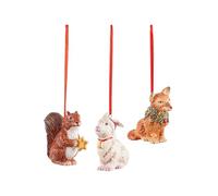 Villeroy & Boch - Nostalgic Ornaments Ornements Animaux De La Forãªt, Ens. 3â P. - Multicolore
